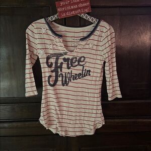 We The Free Freewheelin Stripe Raglan Tee Small